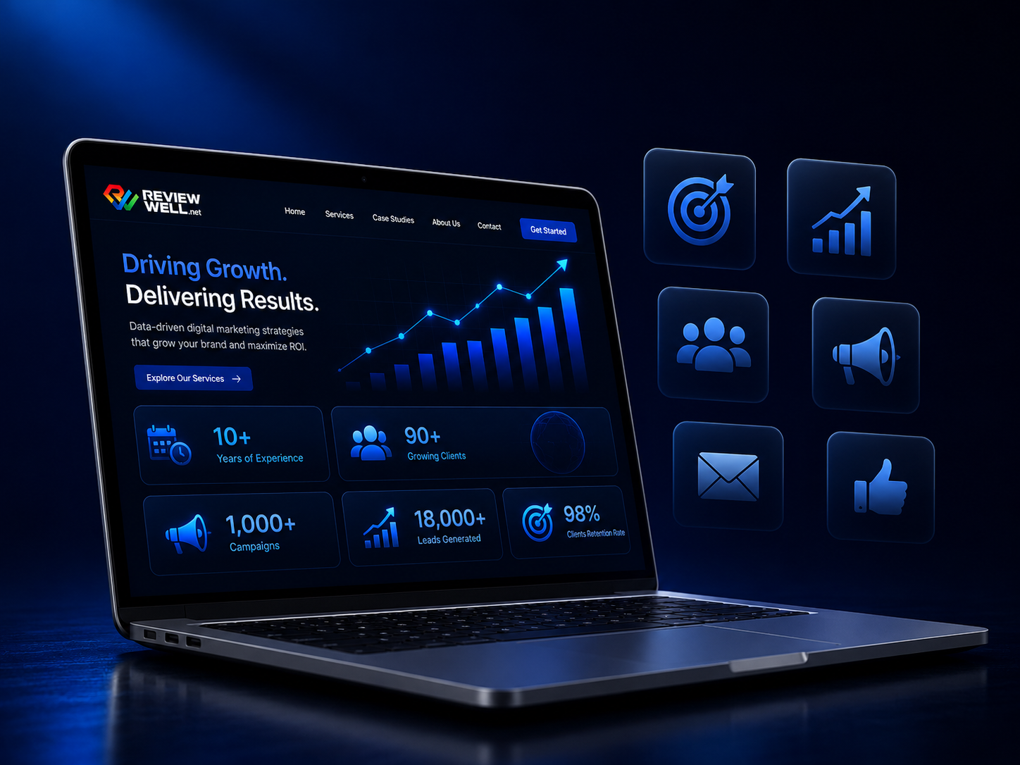 Digital marketing services graphic