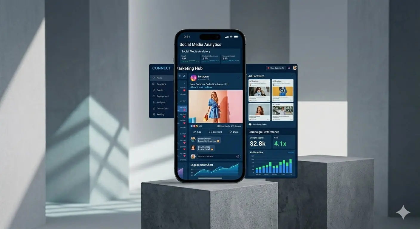 Social media marketing dashboard