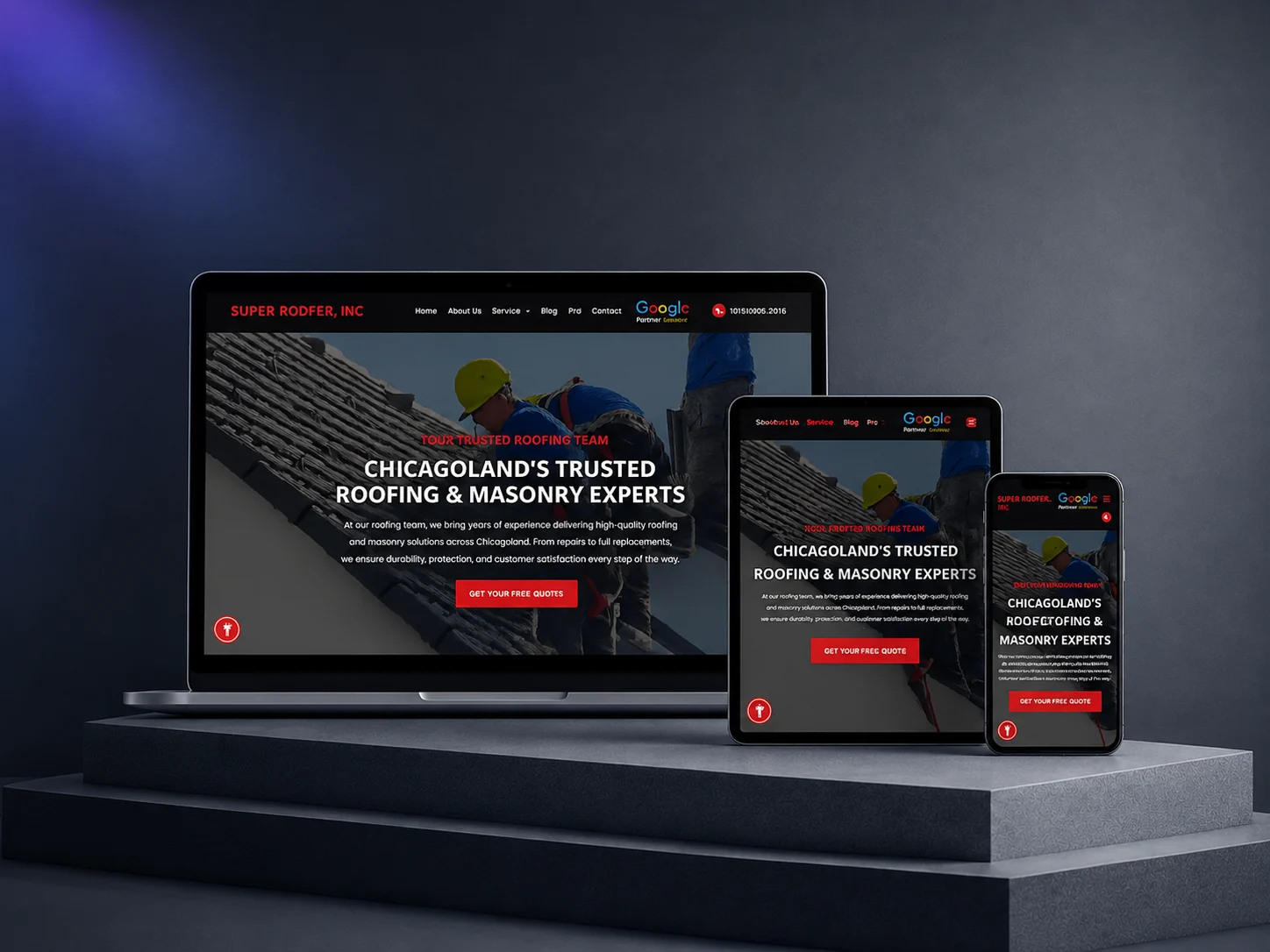Website design analytics dashboard